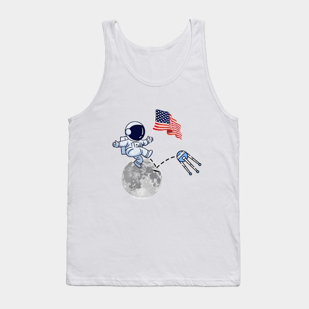 Cold War Space Race American Victory Tank Top by firstsapling@gmail.com